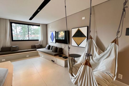 Área comum de kitnet/studio para alugar com 1 quarto, 25m² em Pinheiros, São Paulo