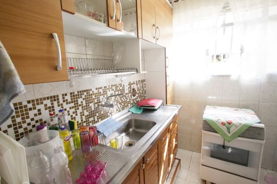 Cozinha de apartamento à venda com 2 quartos, 50m² em Jacarepaguá, Rio de Janeiro