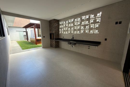 Área comum - Churrasqueira de casa de condomínio à venda com 3 quartos, 248m² em Setor Habitacional Vicente Pires, Brasília