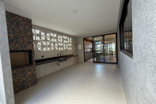 Área comum - Churrasqueira de casa de condomínio à venda com 3 quartos, 248m² em Setor Habitacional Vicente Pires, Brasília