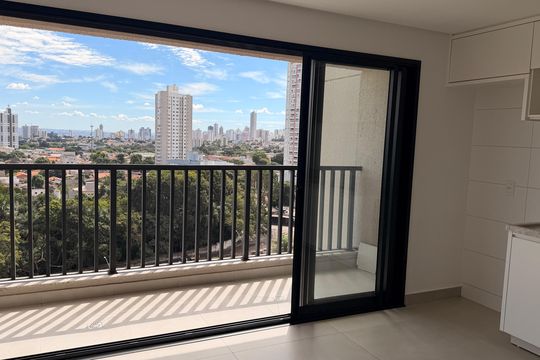 Sala/Cozinha de apartamento para alugar com 2 quartos, 74m² em Parque Amazonia, Goiânia