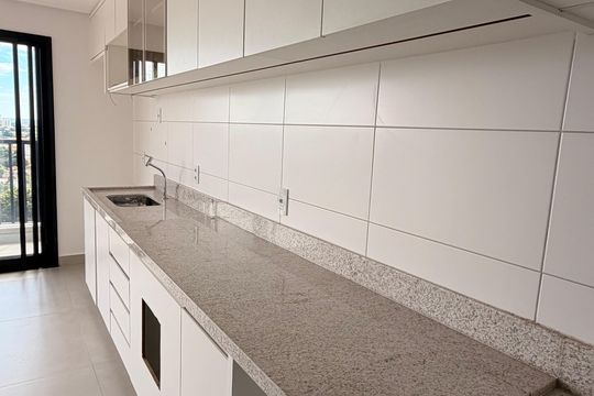 Cozinha de apartamento para alugar com 2 quartos, 74m² em Parque Amazonia, Goiânia