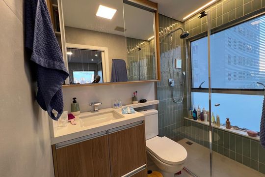 Banheiro de apartamento à venda com 2 quartos, 70m² em Vila Leopoldina, São Paulo