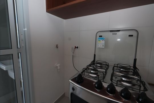 Cozinha de apartamento para alugar com 1 quarto, 30m² em Jardim Angela (zona Leste), São Paulo