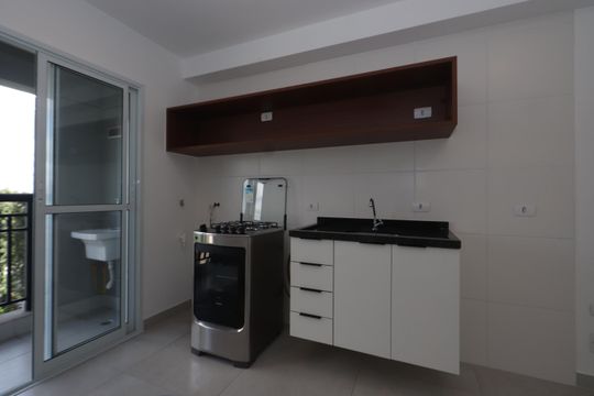 Cozinha de apartamento para alugar com 1 quarto, 30m² em Jardim Angela (zona Leste), São Paulo