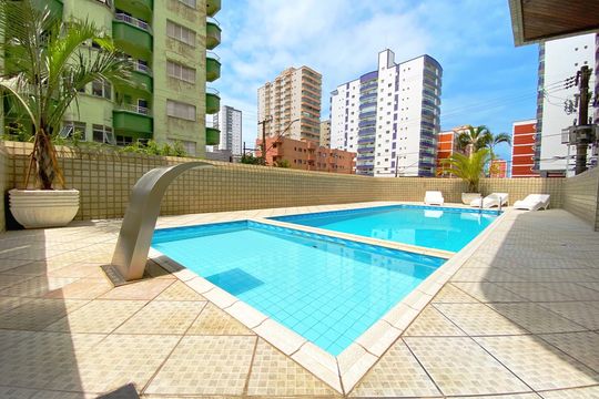 Área externa de apartamento para alugar com 1 quarto, 70m² em Vila Tupi, Praia Grande