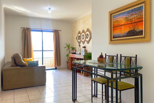 Sala de apartamento para alugar com 1 quarto, 70m² em Vila Tupi, Praia Grande