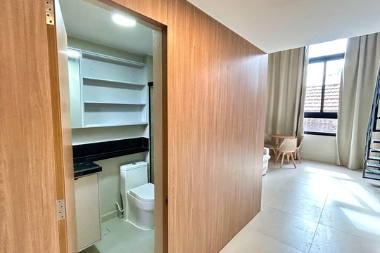 Cozinha de kitnet/studio para alugar com 1 quarto, 34m² em Vila Galvão, Guarulhos