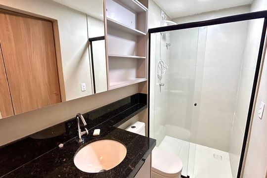 Banheiro de kitnet/studio para alugar com 1 quarto, 34m² em Vila Galvão, Guarulhos