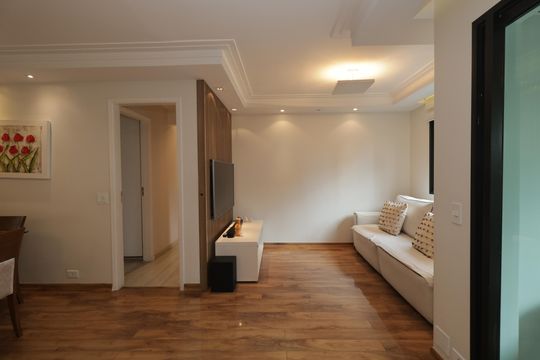 Sala de apartamento à venda com 3 quartos, 117m² em Chácara Klabin, São Paulo