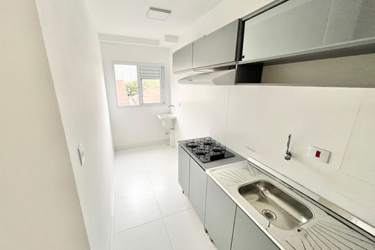 Cozinha e Área de Serviço de apartamento para alugar com 2 quartos, 40m² em Jardim São Paulo, São Paulo