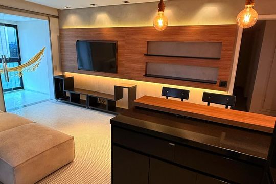 Sala de apartamento para alugar com 1 quarto, 55m² em Pinheiros, São Paulo