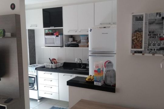 Cozinha de apartamento à venda com 2 quartos, 48m² em Jardim Indianópolis, Campinas