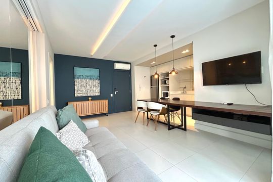 Sala de apartamento para alugar com 1 quarto, 56m² em Centro, Florianópolis