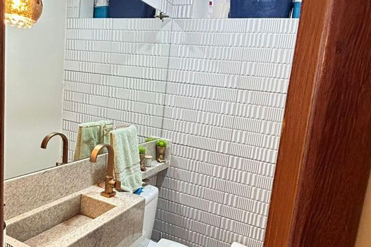 Banheiro da Suíte 2 de casa à venda com 2 quartos, 100m² em Camargos, Belo Horizonte