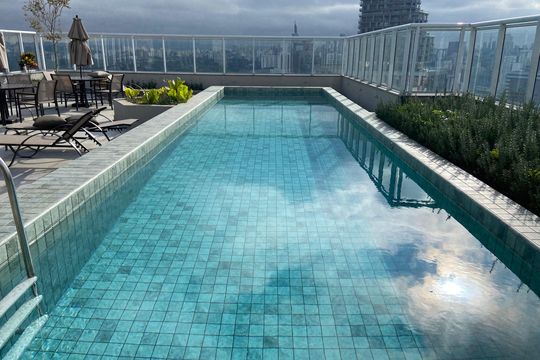 Piscina de apartamento para alugar com 1 quarto, 25m² em Butantã, São Paulo