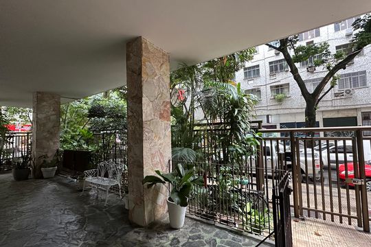 Área externa de apartamento para alugar com 1 quarto, 70m² em Botafogo, Rio de Janeiro