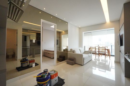 Sala de apartamento à venda com 1 quarto, 48m² em Vila Mariana, São Paulo
