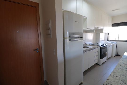 Cozinha  de apartamento para alugar com 2 quartos, 61m² em Vila Guiomar, Ribeirão Preto