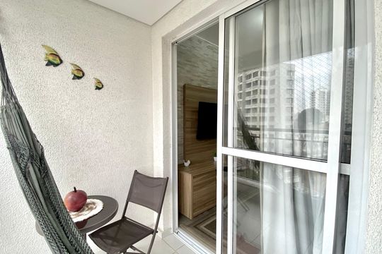 Varanda da Sala de apartamento para alugar com 2 quartos, 58m² em Vila Renata, Guarulhos