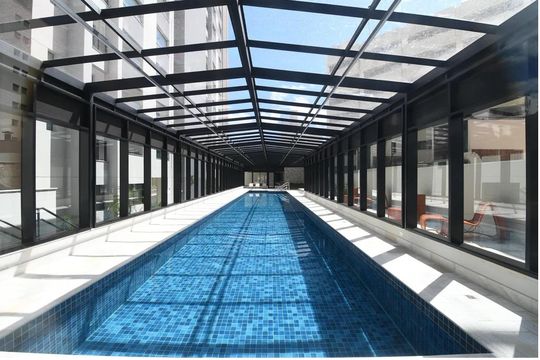 Área externa de apartamento para alugar com 1 quarto, 46m² em Centro, Campinas
