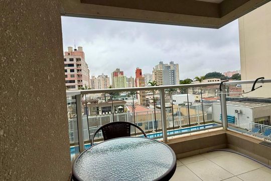 Varanda do Quarto de apartamento para alugar com 1 quarto, 42m² em Bosque, Campinas