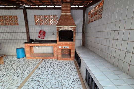 Área comum - Churrasqueira de apartamento para alugar com 2 quartos, 75m² em Guilhermina, Praia Grande