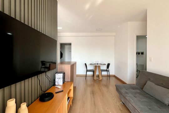 Sala de apartamento para alugar com 1 quarto, 42m² em Bosque, Campinas