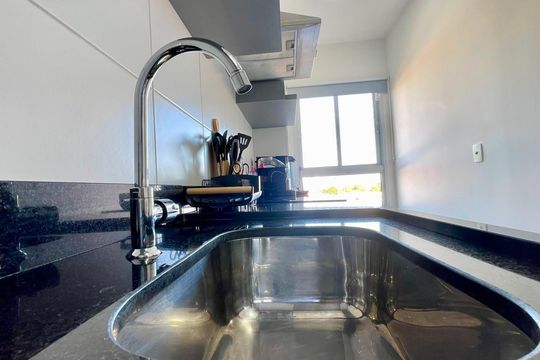 Cozinha de apartamento para alugar com 1 quarto, 41m² em Bosque, Campinas