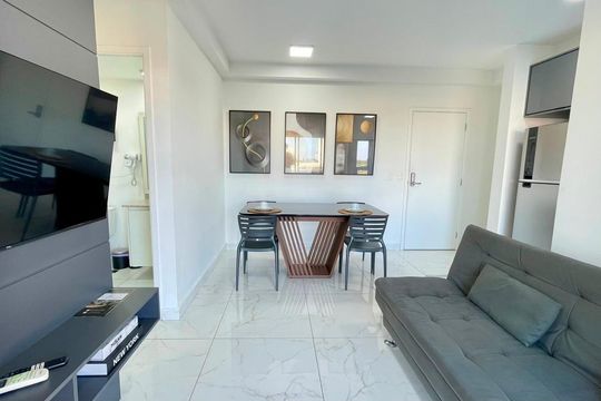 Sala de apartamento para alugar com 1 quarto, 41m² em Bosque, Campinas