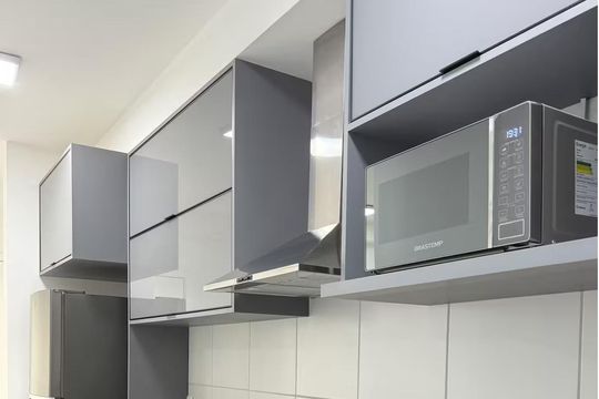 Cozinha de apartamento para alugar com 1 quarto, 41m² em Bosque, Campinas