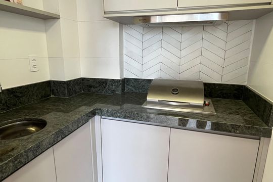 Varanda gourmet de apartamento para alugar com 4 quartos, 208m² em Embaré, Santos