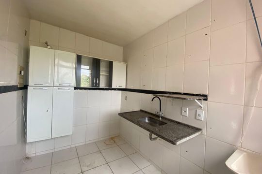 Cozinha de apartamento para alugar com 1 quarto, 47m² em Papine (Justinópolis), Ribeirão das Neves