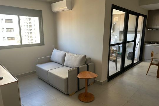 Sala/cozinha de apartamento para alugar com 2 quartos, 68m² em Jardim Sul, Uberlândia