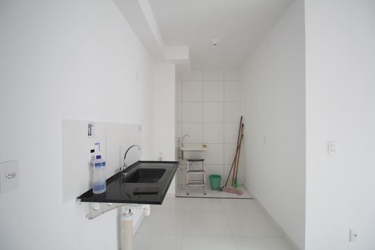 Cozinha de apartamento para alugar com 2 quartos, 37m² em Vila Andrade, São Paulo