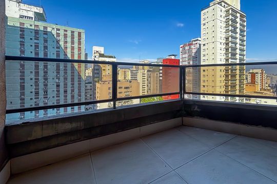 Varanda da Sala de apartamento para alugar com 1 quarto, 69m² em Jardim Paulista, São Paulo