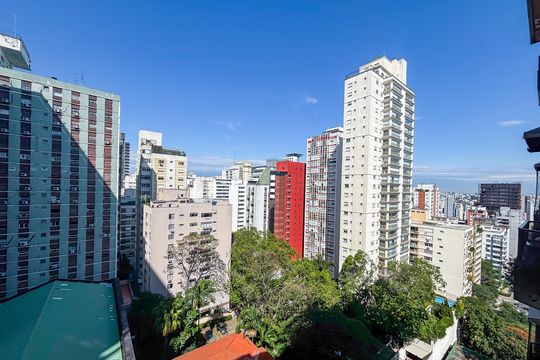 Vista da Varanda da Sala de apartamento para alugar com 1 quarto, 69m² em Jardim Paulista, São Paulo