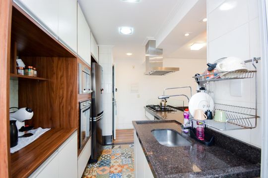 Cozinha de apartamento à venda com 3 quartos, 77m² em Vila Rosalia, Guarulhos