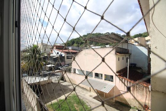 Sala - Vista de apartamento à venda com 2 quartos, 58m² em Curicica, Rio de Janeiro