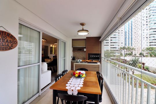 Varanda Gourmet  de apartamento à venda com 3 quartos, 133m² em Centro, São Bernardo do Campo