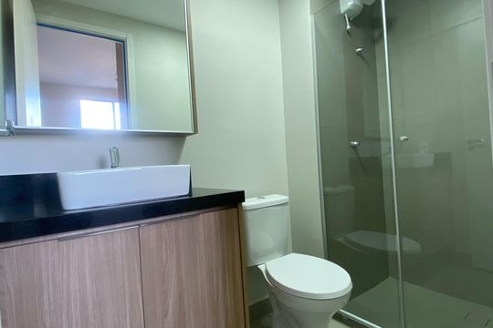 Banheiro de apartamento para alugar com 1 quarto, 24m² em Vila Lageado, São Paulo