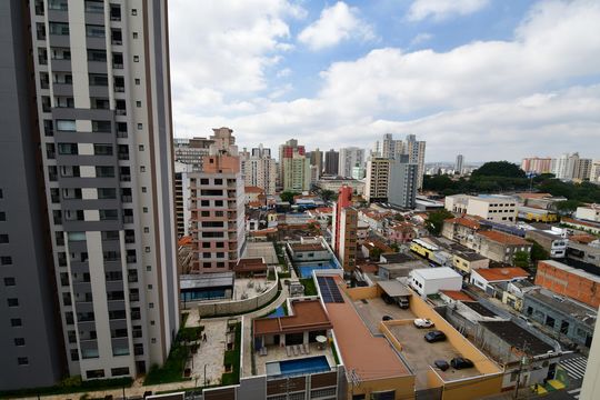 Sala - Vista de apartamento à venda com 1 quarto, 40m² em Bosque, Campinas