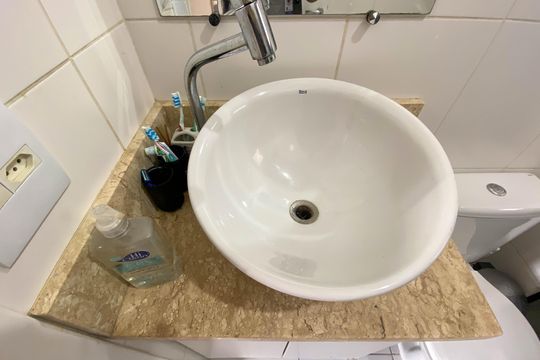 Banheiro de apartamento à venda com 3 quartos, 54m² em Centro, Diadema