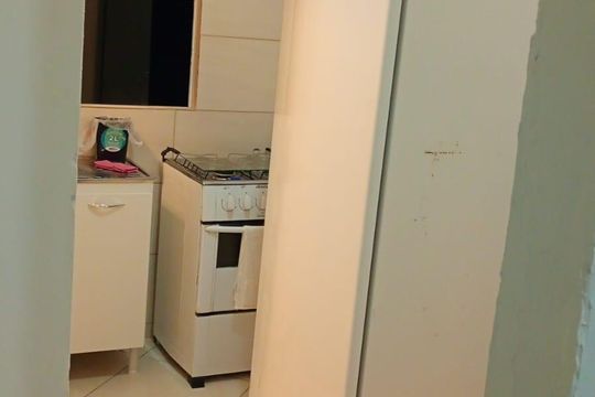 Cozinha de kitnet/studio para alugar com 1 quarto, 40m² em Caminho Novo, Palhoça