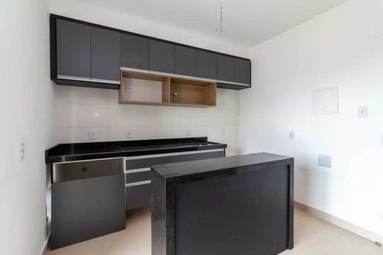 Cozinha de apartamento para alugar com 1 quarto, 25m² em Jardim do Colegio (zona Norte), São Paulo