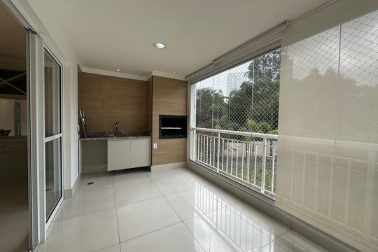 Varanda da Sala de apartamento para alugar com 3 quartos, 132m² em Tamboré, Santana de Parnaíba