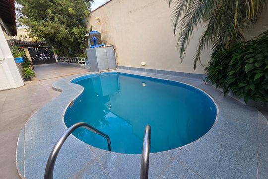 Área comum - Piscina de casa de condomínio para alugar com 1 quarto, 78m² em Jardim Trevo, Praia Grande