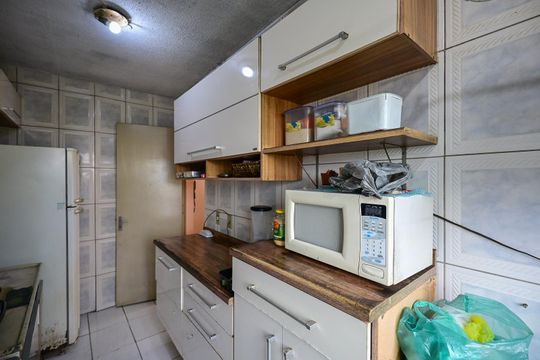 Cozinha de apartamento à venda com 2 quartos, 50m² em Jardim Olinda, São Paulo