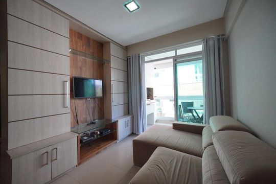 Sala de apartamento para alugar com 1 quarto, 53m² em Campeche, Florianópolis