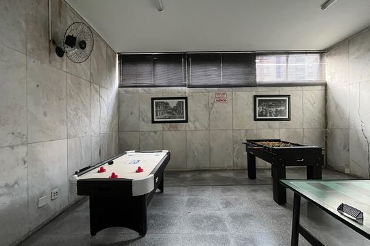 Área comum de kitnet/studio para alugar com 1 quarto, 55m² em José Menino, Santos